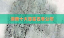 津南十大首富名单公布