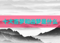 十大吉梦和凶梦是什么