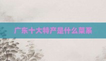 广东十大特产是什么菜系