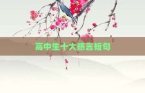 高中生十大感言短句