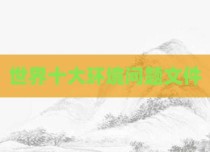 世界十大环境问题文件