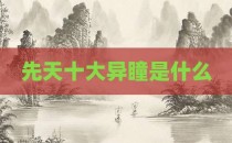先天十大异瞳是什么