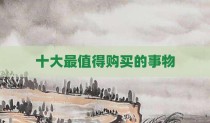 十大最值得购买的事物