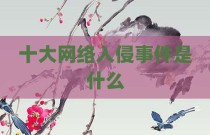 十大网络入侵事件是什么