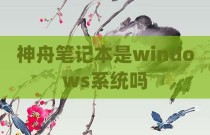 神舟笔记本是windows系统吗