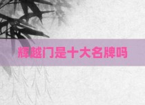 辉越门是十大名牌吗