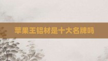 苹果王铝材是十大名牌吗