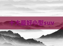 十大最好小型suv
