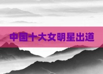 中国十大女明星出道