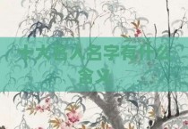 十大名人名字有什么含义