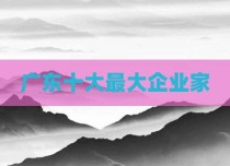 广东十大最大企业家