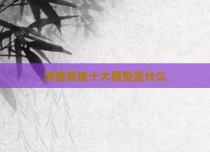 深度思维十大模型是什么