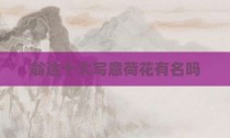 翁达十大写意荷花有名吗