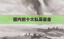 国内前十大私募基金