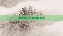监狱风云十大感受英文