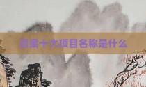 吕梁十大项目名称是什么