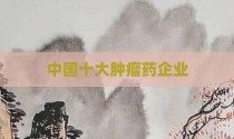 中国十大肿瘤药企业