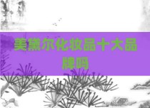 美黛尔化妆品十大品牌吗