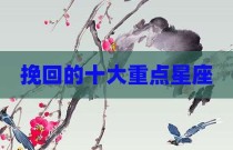 挽回的十大重点星座