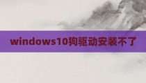 windows10狗驱动安装不了