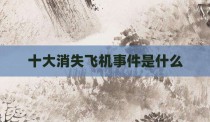十大消失飞机事件是什么