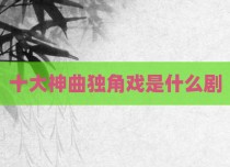 十大神曲独角戏是什么剧