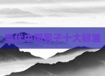 当代中国男子十大标准