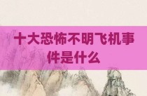 十大恐怖不明飞机事件是什么