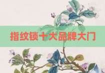 指纹锁十大品牌大门