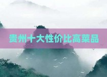 贵州十大性价比高菜品