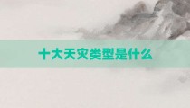 十大天灾类型是什么