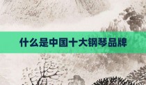 什么是中国十大钢琴品牌