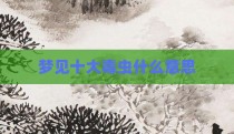 梦见十大毒虫什么意思