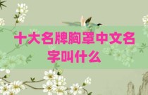 十大名牌胸罩中文名字叫什么