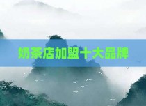 奶茶店加盟十大品牌