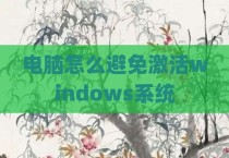 电脑怎么避免激活windows系统