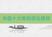 中国十大专利诉讼律师