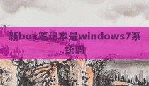 新box笔记本是windows7系统吗