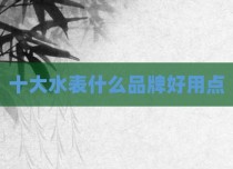 十大水表什么品牌好用点