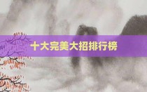 十大完美大招排行榜