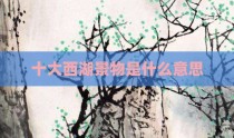 十大西湖景物是什么意思