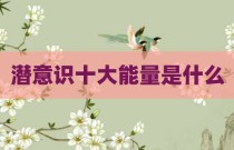 潜意识十大能量是什么