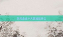 优秀企业十大标准是什么