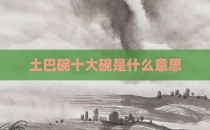 土巴碗十大碗是什么意思