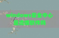windows安全中心是流氓软件吗