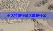 十大特殊行政区域是什么