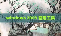 windows 2003 管理工具