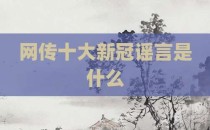 网传十大新冠谣言是什么