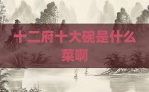 十二府十大碗是什么菜啊