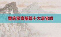 重庆常青藤算十大豪宅吗
